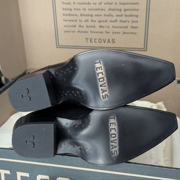 🔥NWT LIMITED RELEASE Tecovas Annie Hearts Black White Snip Toe Cowgirl Boots - Picture 5 of 5